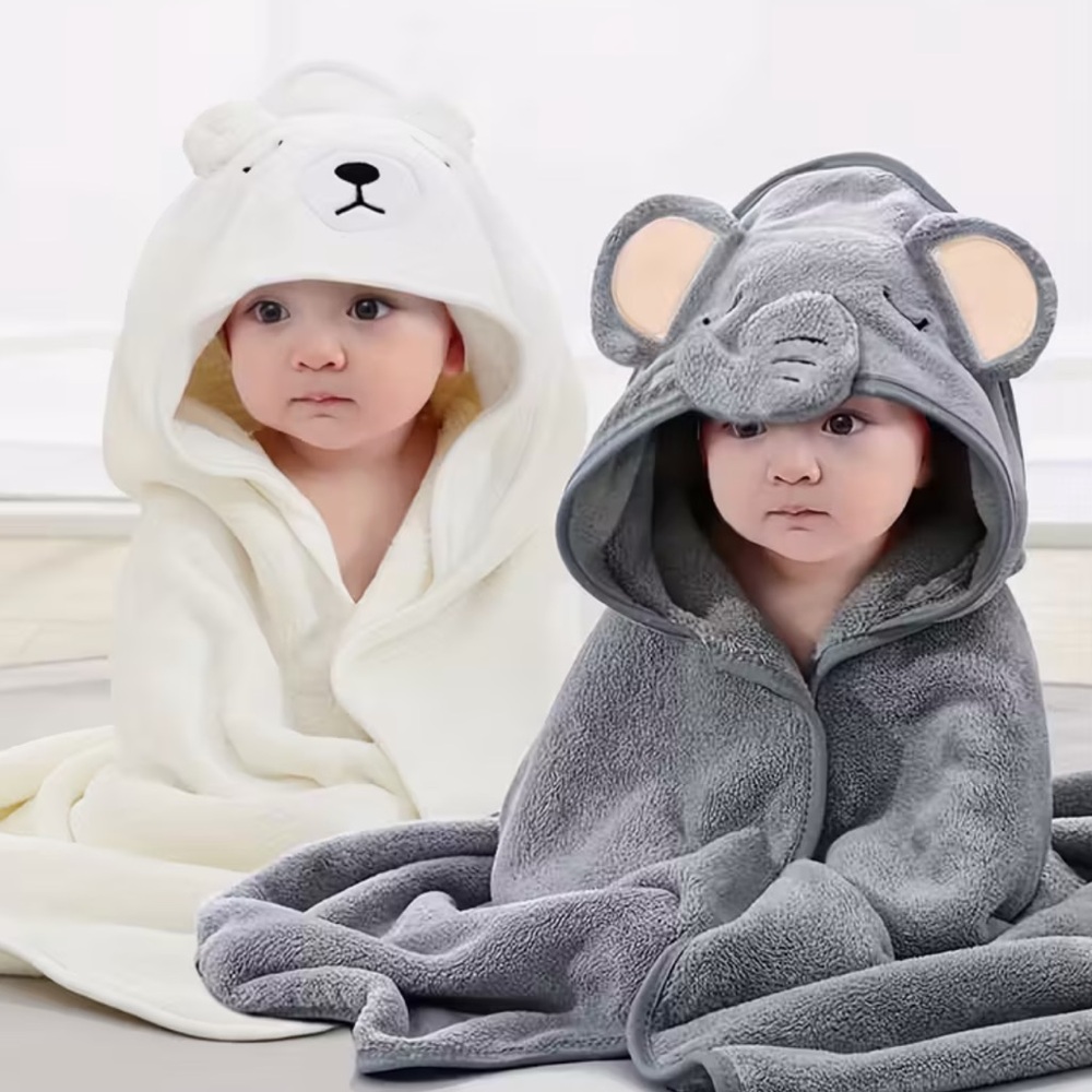 Baby Animal Hooded Bath Towels Set